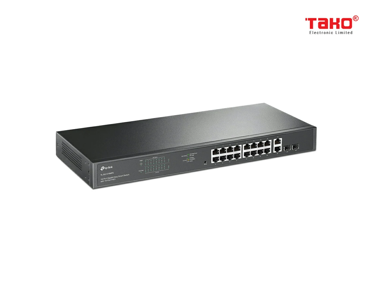 TL-SG1218MPE Easy smart Switch Gigabit 18 cổng với PoE + 16 cổng 2