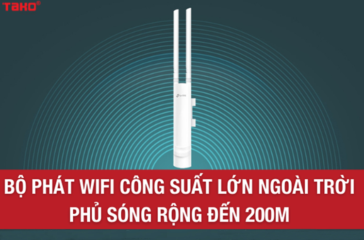 Bộ phát Wifi công suất lớn ngoài trời phủ sóng rộng đến 200m