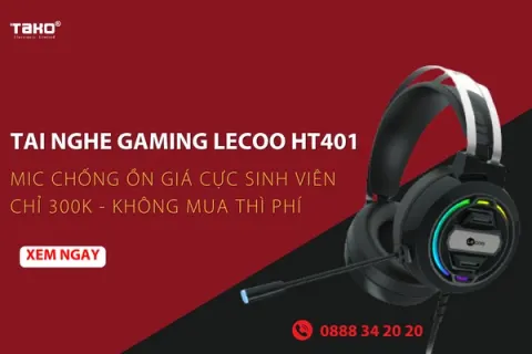 Tai nghe gaming Lecoo HT401 mic chống ồn giá cực sinh viên chỉ 300K – Không mua thì phí