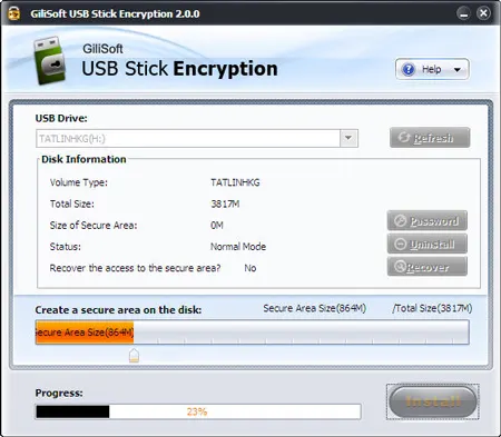 GiliSoft USB Stick Encryption 2.0 – Bảo vệ usb với mật khẩu