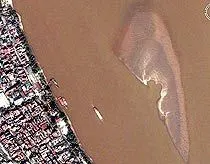 Vẻ đẹp sông Hồng hiện lên trên Google Earth