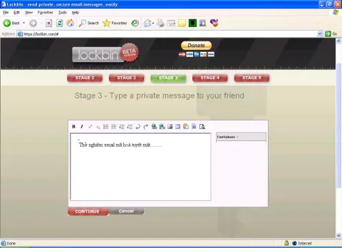 Gửi email với nội dung ”tuyệt mật” trực tuyến