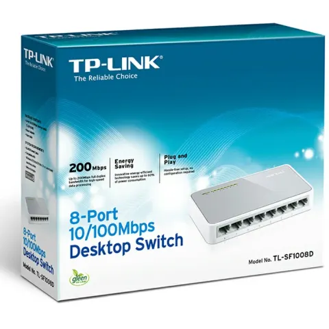 B? Chia Tín Hi?u Ð? Bàn 8 c?ng 10/100Mbps TL-SF1008D 4