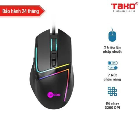 Chuột quang Gaming có dây Lecoo MS106