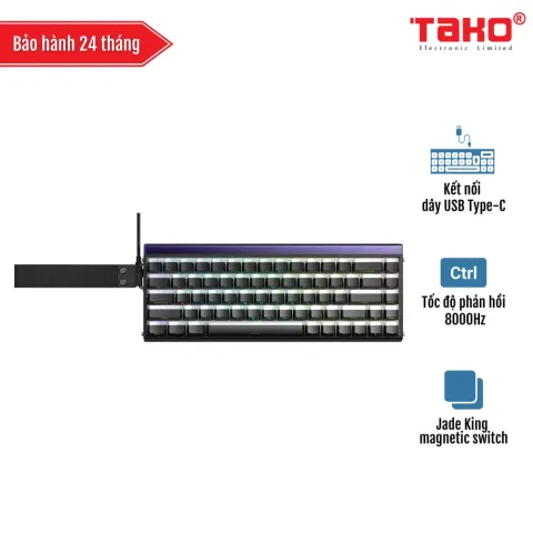 AULA HERO68HE (4159) BÀN PHÍM CƠ GAMING CÓ DÂY (Phiên bản Đen Lighthouse/ Jade King magnetic switch – Rapid trigger)