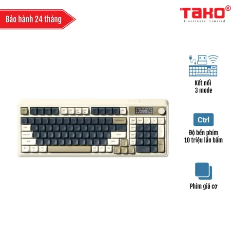 AULA S99 PRO (1486) BÀN PHÍM GIẢ CƠ GAMING 3 MODE (Phiên bản Be + Xanh dương + Xanh oliu)