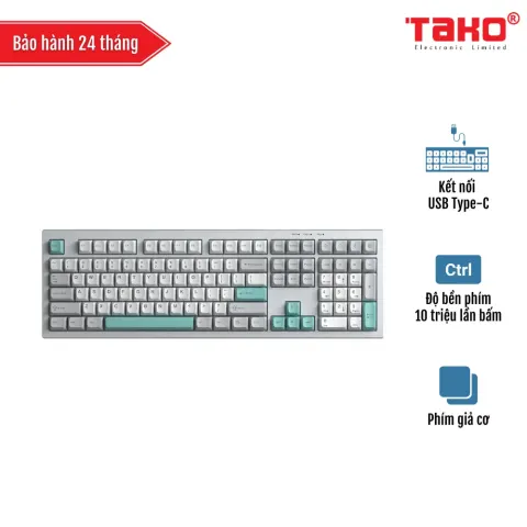 AULA S102 (4746) BÀN PHÍM GIẢ CƠ GAMING CÓ DÂY (Phiên bản Xám + Be + Xanh ngọc)