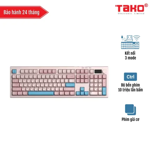 AULA S102 PRO (4753) BÀN PHÍM GIẢ CƠ GAMING 3 MODE (Phiên bản Hồng + Xanh dương)