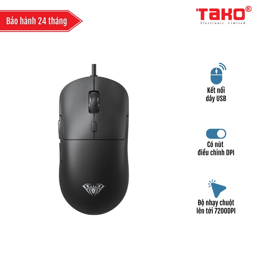 AULA S35 (5774) CHUỘT GAMING CÓ DÂY (Phiên bản Màu đen)