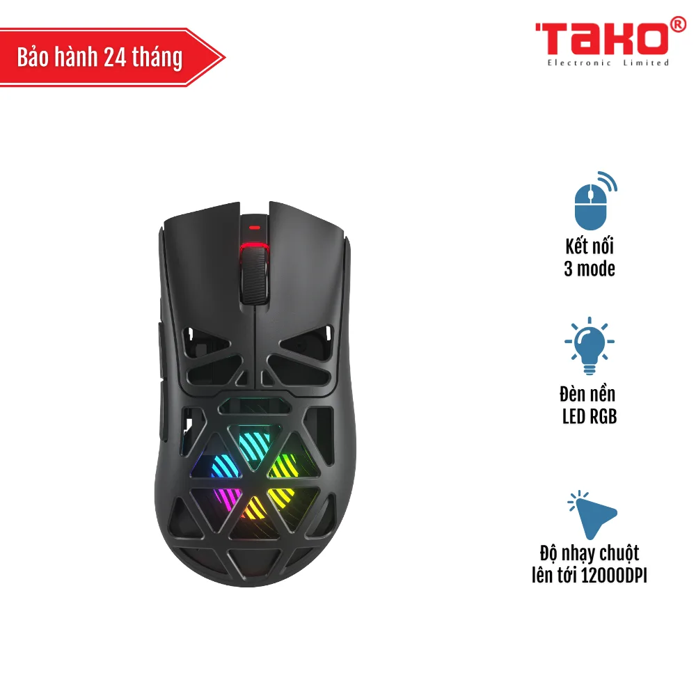AULA SC620 (5521) CHUỘT GAMING 3 MODE (Phiên bản màu Đen)