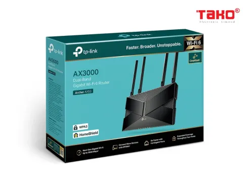 Archer AX53 Router Wi-Fi 6 Gigabit Băng Tần Kép AX3000 4
