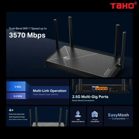 Archer BE230 Wi-Fi 7 đầu tiên tại Việt Nam với chuẩn BE3600 Dual-Band 3