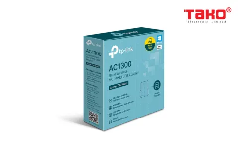 Archer T3U Nano Bộ Chuyển Đổi USB MU-MIMO Không Dây Nano AC1300 2