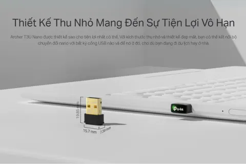 Archer T3U Nano Bộ Chuyển Đổi USB MU-MIMO Không Dây Nano AC1300 3