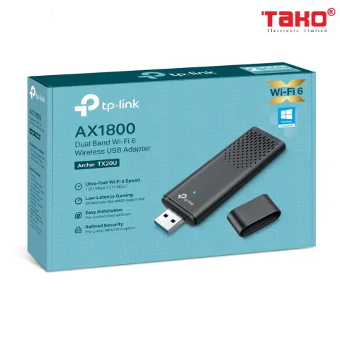 Archer TX20U Bộ Chuyển Đổi USB Không Dây Wi-Fi 6 Băng Tần Kép AX1800 1