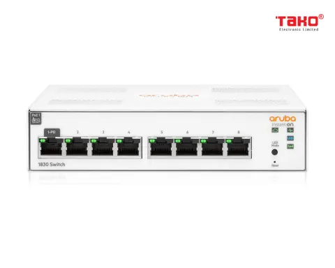 Aruba Instant On 1830 8-Port Gb Smart Switch | Fanless | US Cord (JL810A#ABA) 1