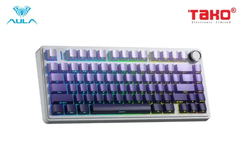 AULA F75 PRO BÀN PHÍM CƠ GAMING 3 MODE (Phiên bản trắng + tím gradient/ Seiya switch) 3