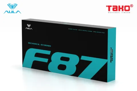 AULA F87 BÀN PHÍM CƠ GAMING 3 MODE (Phiên bản đen + trắng + xanh lá/ Grey Wood V3 Switch) 1