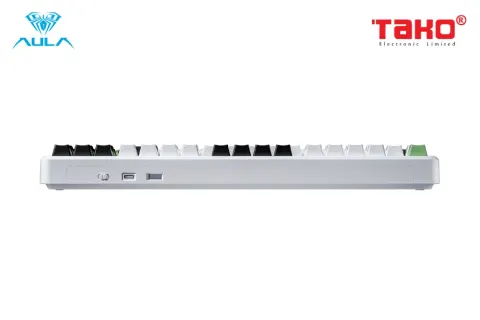 AULA F87 BÀN PHÍM CƠ GAMING 3 MODE (Phiên bản đen + trắng + xanh lá/ Grey Wood V3 Switch) 5