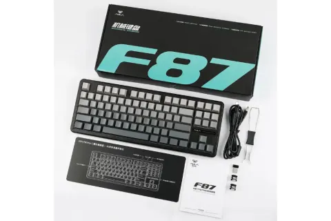 AULA F87/ F87 PRO BÀN PHÍM CƠ GAMING 3 MODE (Phiên bản Black gradient/ Grey wood V4 switch) 1