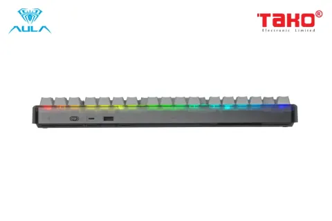 AULA F87 PRO BÀN PHÍM CƠ GAMING 3 MODE (Phiên bản Đen ombre/ Grey wood V4 switch) 5