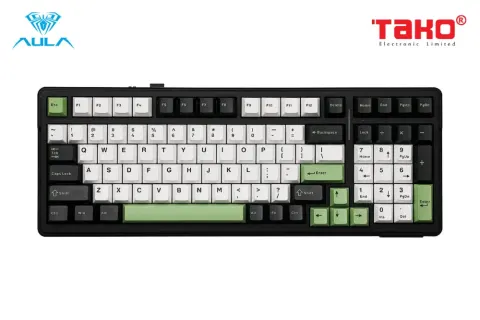 AULA F99 BÀN PHÍM CƠ GAMING 3 MODE (Phiên bản đen + trắng + xanh lá/ Whale Sea switch) 12