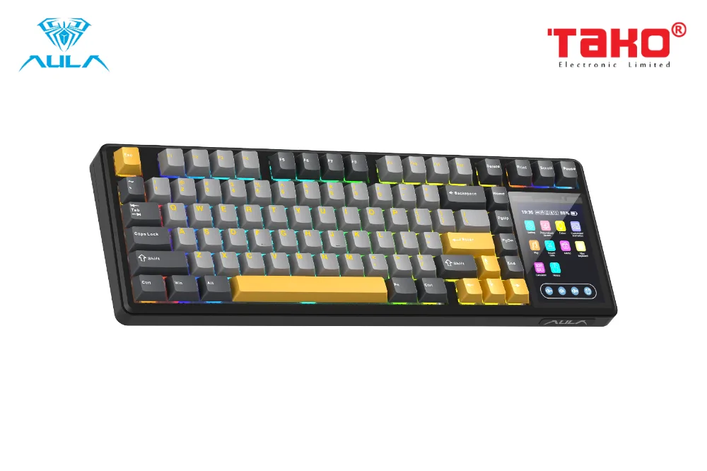 AULA L99 (3589) BÀN PHÍM CƠ GAMING 3 MODE (Phiên bản màu Đen + xám + vàng/ Raindrop switch) 4