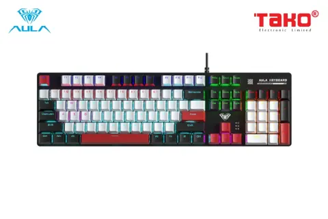 AULA S500 (4531) BÀN PHÍM CƠ GAMING CÓ DÂY (Phiên bản Đen + trắng + đỏ/ Blue switch) 2