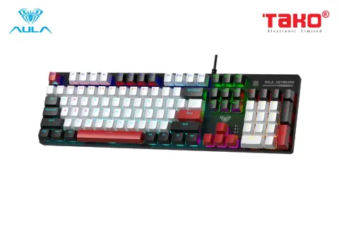 AULA S500 (4531) BÀN PHÍM CƠ GAMING CÓ DÂY (Phiên bản Đen + trắng + đỏ/ Blue switch) 3