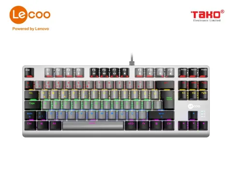 Bàn phím cơ gaming có đèn LED Lecoo GK304 Brown Switch 1