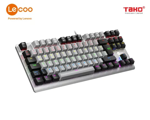 Bàn phím cơ gaming có đèn LED Lecoo GK304 Brown Switch 3
