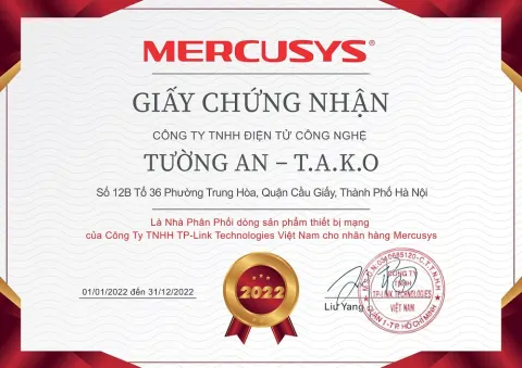 Chứng Nhận Mercusys 2022