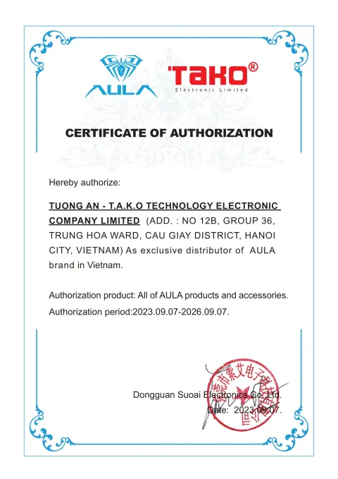 Chứng Nhận Aula 2023 - 2026