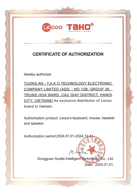 Chứng nhận Lecoo 2024