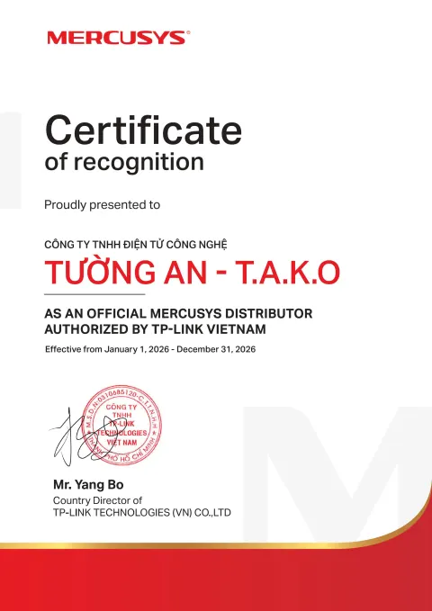 Chứng Nhận Mercusys 2026