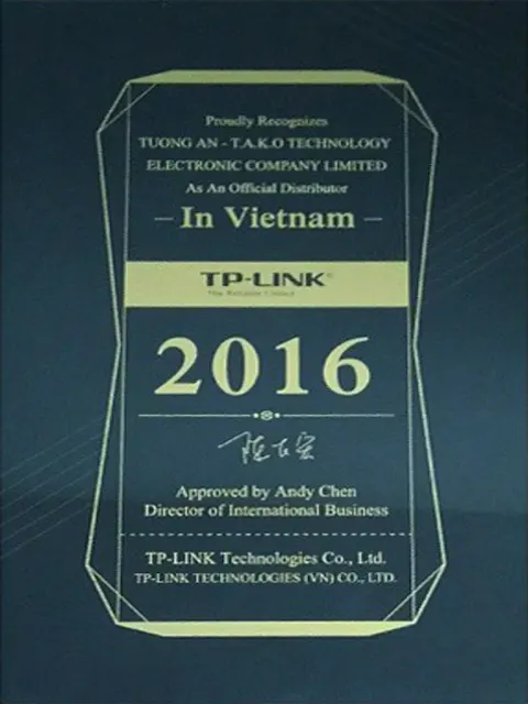 Chứng Nhận TP-Link 2016