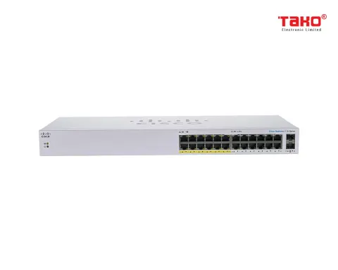 Cisco CBS110-24PP Unmanageable switch 22 ports 10/100/1000 Mbps of which 12 are PoE 2 Gigabit Ethernet/SFP combo ports 1