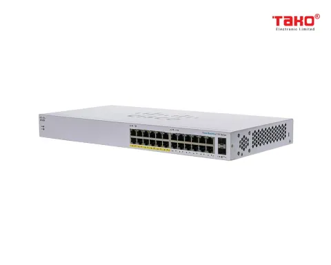 Cisco CBS110-24PP Unmanageable switch 22 ports 10/100/1000 Mbps of which 12 are PoE 2 Gigabit Ethernet/SFP combo ports 2