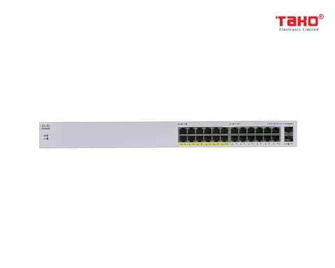 Cisco CBS110-24PP Unmanageable switch 22 ports 10/100/1000 Mbps of which 12 are PoE 2 Gigabit Ethernet/SFP combo ports 3