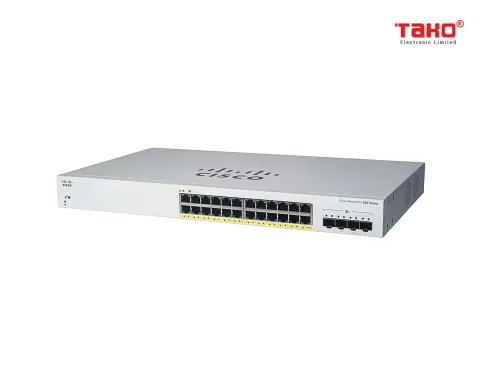 Cisco CBS220-24FP-4G-EU 24 port PoE+ 10/100/1000 Mbps Layer 2 manageable web switch + 4 x 1 Gbps SFP slots 1