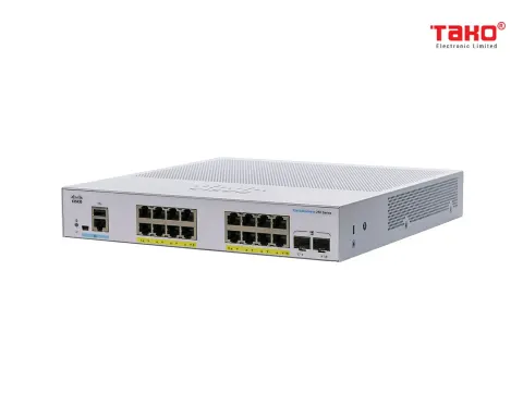 Cisco CBS250-16P-2G 16-port 10/100/1000 Mbps PoE Layer 2 manageable web switch 2 SFP slots 2
