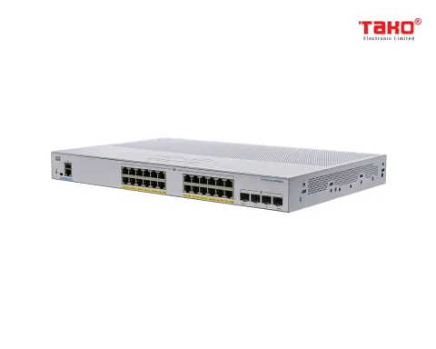 Cisco CBS250-24P-4X 24 port 10/100/1000 Mbps PoE Layer 2 manageable web switch 4 x 10 Gbps SFP slots 2