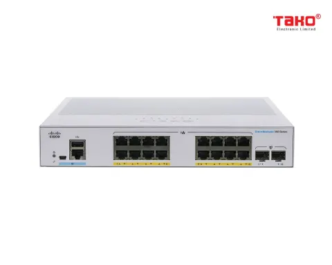 Cisco CBS350-16FP-2G Manageable Layer 3 Web Switch 16 PoE 10/100/1000 Mbps ports 2 SFP slots 1