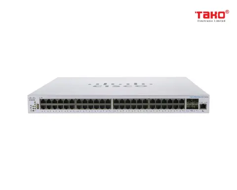 Cisco CBS350-48T-4X 48 port 10/100/1000 Mbps Layer 3 manageable web switch + 4 SFP+ 10 Gbps slots 1