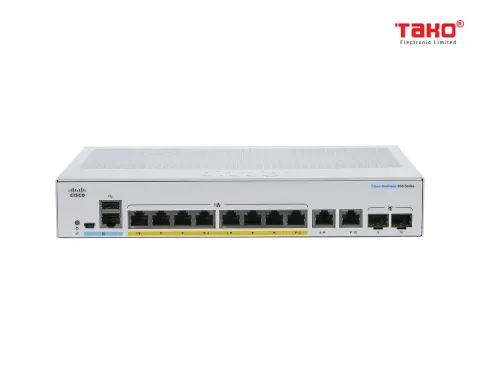 Cisco CBS350-8P-E-2G Manageable Layer 3 web switch 8 ports PoE 10/100/1000 Mbps 2 ports combo 1 GbE/SFP 1