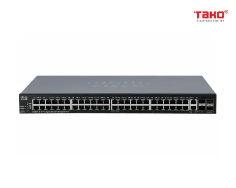 Cisco SG350X-48-K9 Stackable Managed Switch with 48 Gigabit Ethernet (GbE) Ports, 2 x 10G Combo + 2 x SFP+ 1