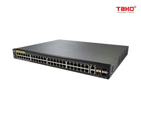 Cisco SG350X-48-K9 Stackable Managed Switch with 48 Gigabit Ethernet (GbE) Ports, 2 x 10G Combo + 2 x SFP+ 2