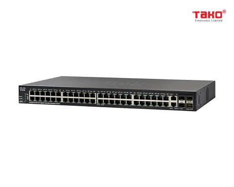 Cisco SG350X-48-K9 Stackable Managed Switch with 48 Gigabit Ethernet (GbE) Ports, 2 x 10G Combo + 2 x SFP+ 3