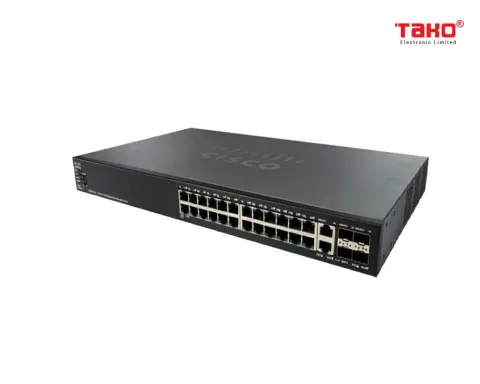 Cisco SG550X-24-K9-EU 24-port Gigabit Stackable Switch 24 x 10/100/1000 ports, 4 x 10 Gigabit Ethernet (2 x 10GBase-T/SFP+ combo + 2 x SFP+) 2
