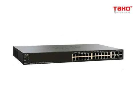 Cisco SG550X-24-K9-EU 24-port Gigabit Stackable Switch 24 x 10/100/1000 ports, 4 x 10 Gigabit Ethernet (2 x 10GBase-T/SFP+ combo + 2 x SFP+) 3
